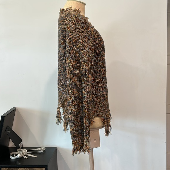 leani • rainbow distressed hem sweater size small - Picture 4 of 10